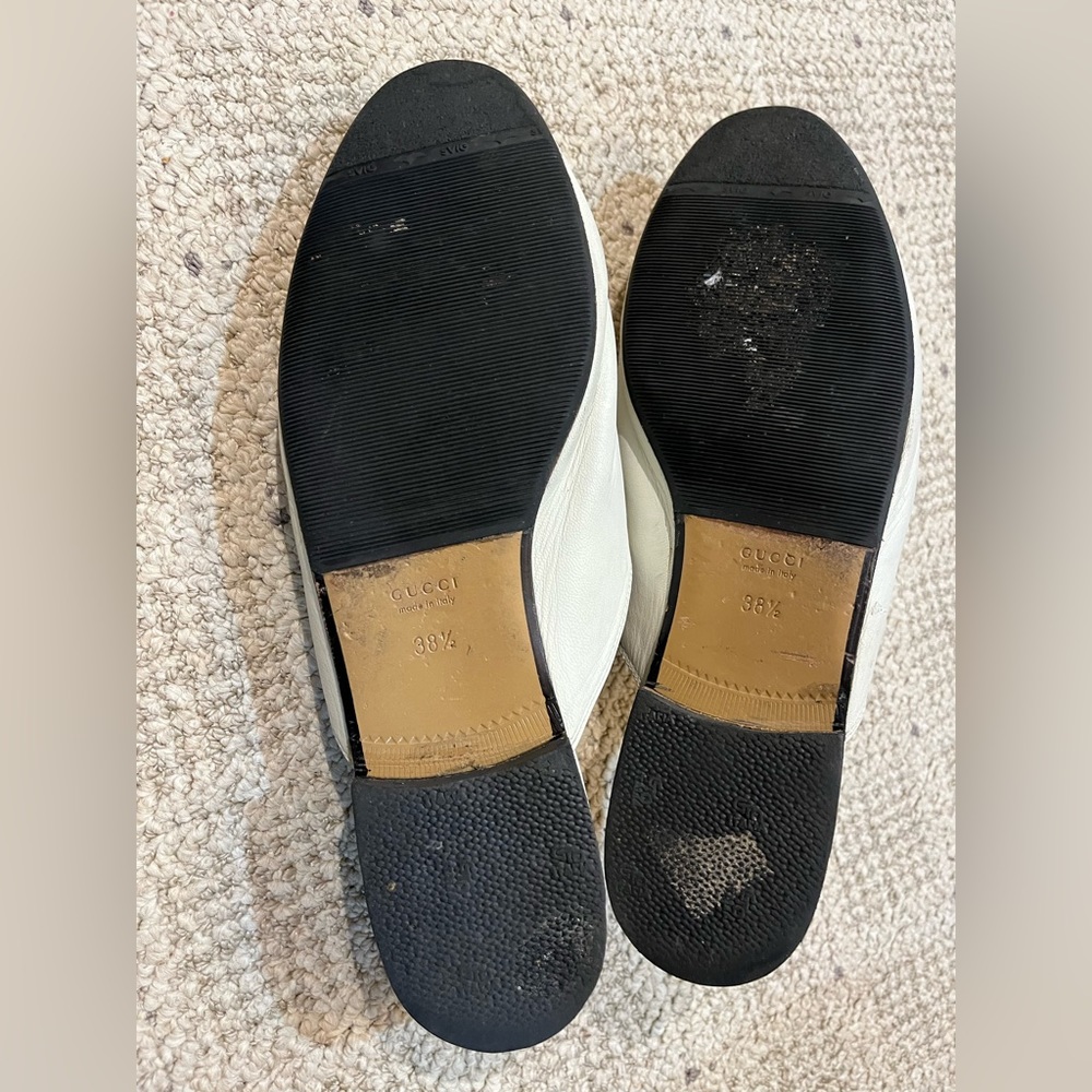 SOLD!!!Gucci Princeton Leather Flat Loafers w/ Goldtone Horsebit Buckle. - Picture 7 of 13